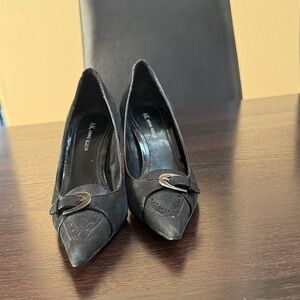 Anne Klein Black Heels with Buckle Detail